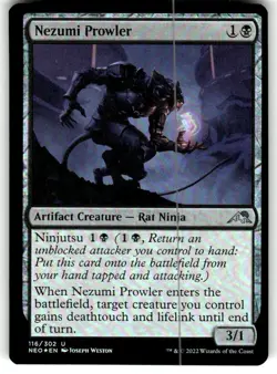Nezumi Prowler Kamigawa: Neon Dynasty Foil MTG NM - Image 1
