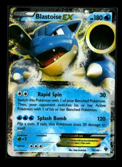 2016 Pokemon XY Evolutions Blastoise Holo #21/108 LP - Image 1