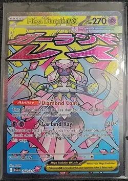 Mega Diancie ex 267/217 Ascended Heroes Evolution Rare Pokemon Full Art Card NM - Image 1