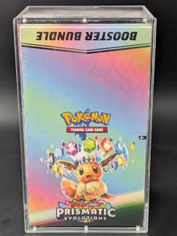 Pokemon TCG S&V Prismatic Evolutions Booster Bundle Display Case w/Acrylic Case - Image 1