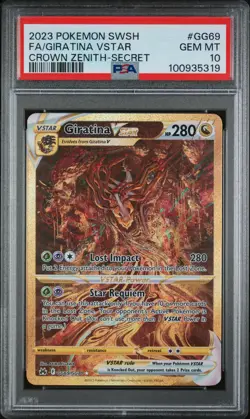 2023 POKEMON SWORD & SHIELD CROWN ZENITH SECRET FULL ART/GIRATINA VSTAR PSA 10 - Image 1