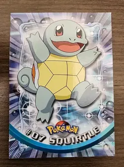 Pokemon Topps TV Animation Edition #07 Squirtle! Black Logo! - Image 1