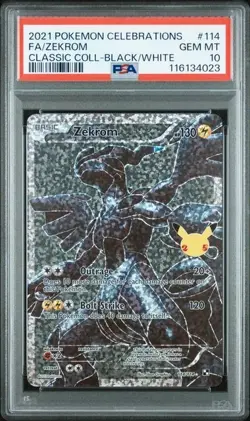 2021 POKEMON CELEBRATIONS CLASSIC COLLECTION #114 FULL ART/ZEKROM PSA 10 - Image 1