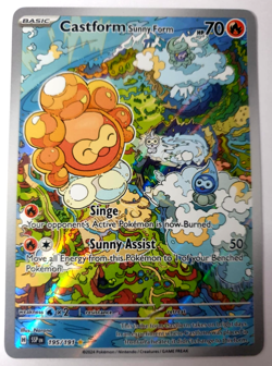 Pokemon Surging Sparks - Castform Sunny Form - Illustration Rare - NM 195/191 - Image 1