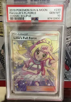 Pokemon - Full Art Lillie's Full Force Cosmic Eclipse #230 PSA 10 English - Image 1