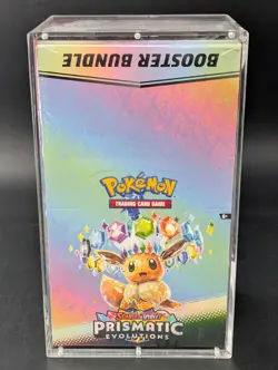 Pokemon TCG S&V Prismatic Evolutions Booster Bundle Display Case w/Acrylic Case - Image 1
