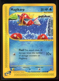 Magikarp Common 118/165 Pl/LP E Series Expedition Pokemon - Image 1