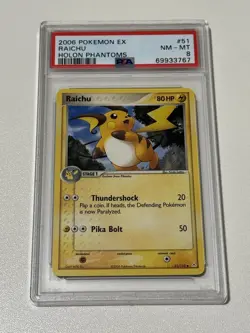 2006 PSA 9 POKEMON EX HOLON PHANTOMS 51/110 RAICHU NON HOLO RARE - Image 1