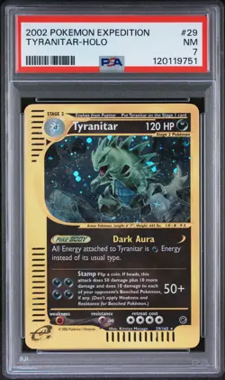 Tyranitar-Holo Pokemon Expedition 29 PSA 7 - Image 1