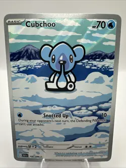Cubchoo 109/086 NM Illustration Rare 2025 TCG Pokemon Black Bolt - Image 2