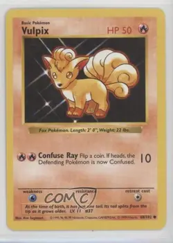 Vulpix Shadowless Pokemon Base Set #68 1999 - Image 1