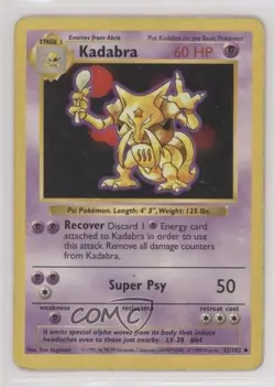 Kadabra Shadowless Pokemon Base Set #32 1999 - Image 1