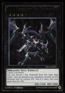 Dark Rebellion Xyz Dragon NECH-EN053 1st Edition Ultimate Rare Yu-Gi-Oh - Image 1