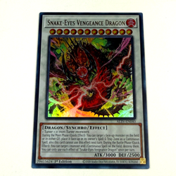 Yugioh! Snake-Eyes Vengeance Dragon ALIN-EN040 Ultra Rare 1st Ed. Free Shipping! - Image 1