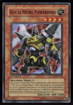 Koa'ki Meiru Powerhand RGBT-EN022 Super Rare Raging Battle 1st Edition Yu-Gi-Oh - Image 1