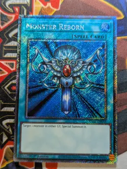 Monster Reborn RA03-EN052 Platinum Secret Rare 1st Edition YuGiOh TCG Card - Image 1
