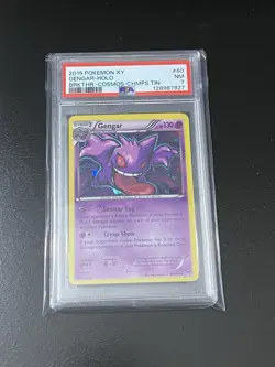 2015 Pokemon Gengar XY Breakthrough Cosmo Champions Tin Holo Card 60/162 PSA 7 - Image 1