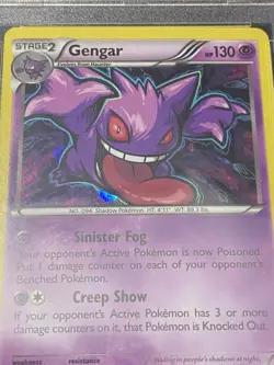 2015 Pokemon Gengar XY Breakthrough Cosmo Champions Tin Holo Card 60/162 PSA 7 - Image 3
