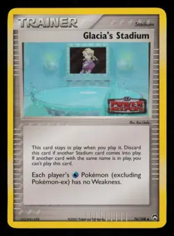 Pokemon Card Glacia's Stadium 76/108 Power Keepers Reverse Holo Foil NM 2007 - Image 1