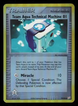 Pokemon Card Team Aqua Technical Machine 01 79/95 Reverse Holo Foil NM 2004 - Image 1
