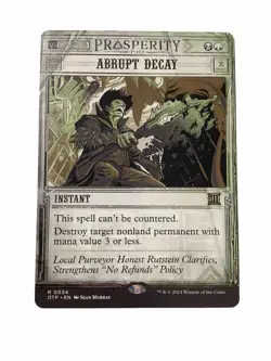 MTG OTP: Abrupt Decay (Instant) Showcase Rare 0034 - Image 1