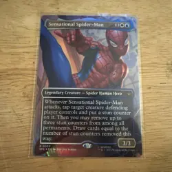 MTG Sensational Spider-Man 0025 Foil (Borderless) Spider-Man Eternal NM SPE - Image 1