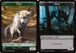 WOLF // WOLF TOKEN x4 mtg NM Innistrad Remastered Double-Sided - Image 1