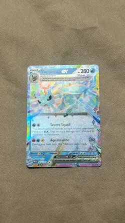 Pokemon TCG Vaporeon EX Double Rare Holo Card 23/131 Prismatic Evolutions NM - Image 1