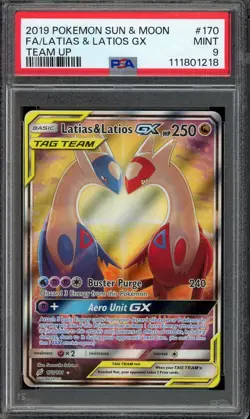 [PSA 9] Latias & Latios GX 170/181 Team Up Alternate Art English POKEMON - Image 1