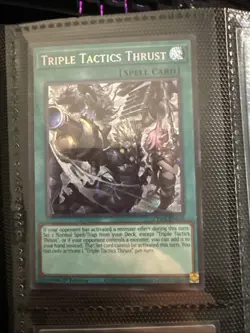 Triple Tactics Thrust (Secret Rare) (Foil Bleed) CH01-EN030 1st Edition - Image 1