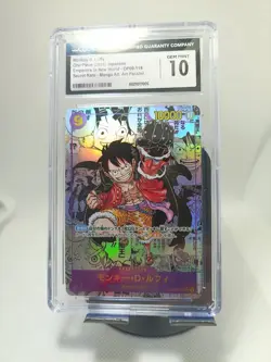 ONE PIECE JAPANESE MANGA ALTERNATE ART OP09-119 MONKEY D. LUFFY CGC 10 - Image 1
