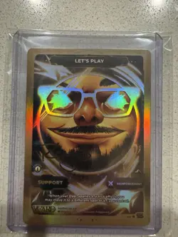 VCARD 1/1! Awakened Worlds 1st Edition GOD RARE SIGNED CARD SUPPORT "LETS PLAY!" - Image 1