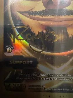 VCARD 1/1! Awakened Worlds 1st Edition GOD RARE SIGNED CARD SUPPORT "LETS PLAY!" - Image 3