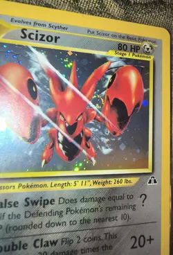 Pokemon Neo Discovery Scizor Holo Trading Card 10/75 English 2001 Nintendo - Image 4