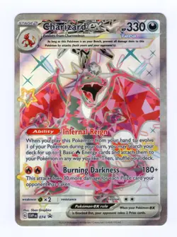 Charizard EX 074 Flashfire Black Star Promo Holo Pokemon Card NM - Image 1