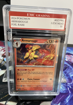 2024 ARMAROUGE FOIL #015/091 Pokemon RARE Card GRADED 10 MINT - Image 1