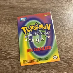 Charizard E6 of 12 Movie Edition Topps 1999 Blue logo Pokemon Card - Image 2