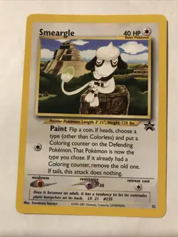 Smeargle #32 Black Star Promo WOTC Pokemon Card - Image 1