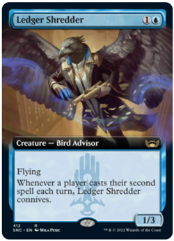 1x Ledger Shredder Extended Art Streets of New Capenna NM MTG - Image 1