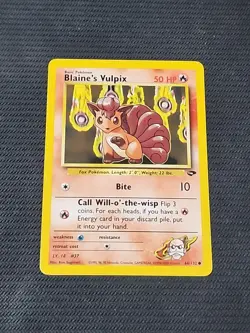 Pokemon Gym Challenge "Blaine's Vulpix" 66/132 / Common / Lightly Played - Image 1