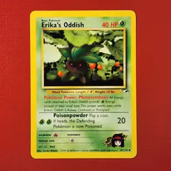 5-08-13 PWE pokemon unplayed 2000 gym heroes 47/132 erika's oddish - Image 1