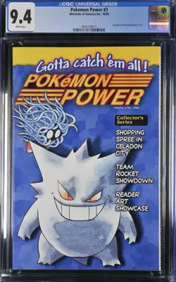 NINTENDO POKEMON POWER #3 - CGC 9.4 - NM - HIGHEST GRADED!! GENGAR COVER - Image 1
