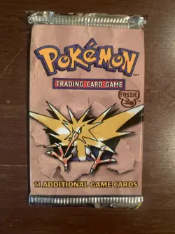 POKEMON FOSSIL BOOSTER PACK ZAPDOS SEALED, NEVER OPENED!!! 742818060714 - Image 1