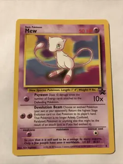 Mew # 8 - Black Star Promo - Pokemon Card Vintage WOTC - Image 1