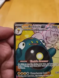Iono's Bellibolt EX Holo-Pokemon TCG Card 172/159 SV Journey Together Ultra Rare - Image 3