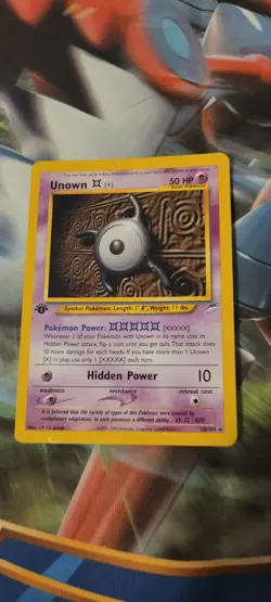 Pokemon TCG - Unown X Neo Destiny 30/105 1ST EDITION Rare Card - Image 1