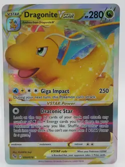 Pokemon Card Dragonite VSTAR 050/078 - Sword & Shield Pokemon GO - Image 1