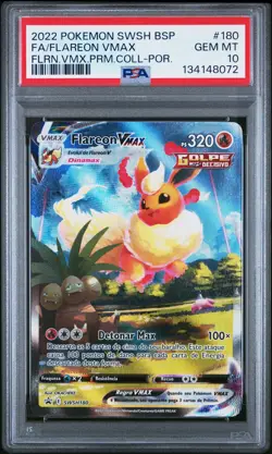 2022 POKEMON SWSH BLACK STAR PROMO #180 FULL ART/FLAREON VMAX PSA 10 - Image 1