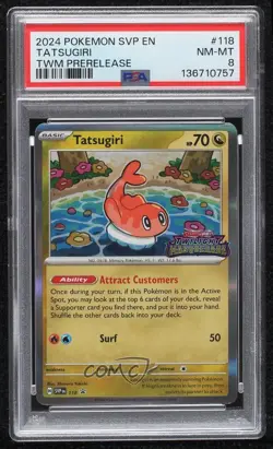 Tatsugiri (Twilight Masquerade) Pokemon Scarlet & Violet Black Star Promo PSA 8 - Image 1