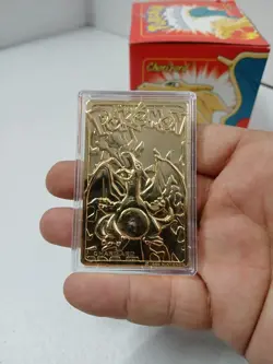 23K Gold Plated CHARIZARD Trading Card 1999 Burger King Pokemon Ball Red - Image 2